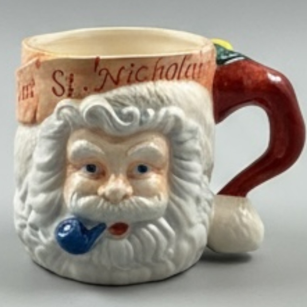 Papel Freelance Vintage St Nicholas Santa Claus Ceramic Mug Excellent Condition